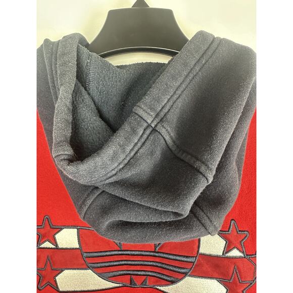 Adidas Originals Trefoil Red Navy SAMPLE Hoodie Hooded Sweatshirt Rare Prototype - Picture 12 of 16